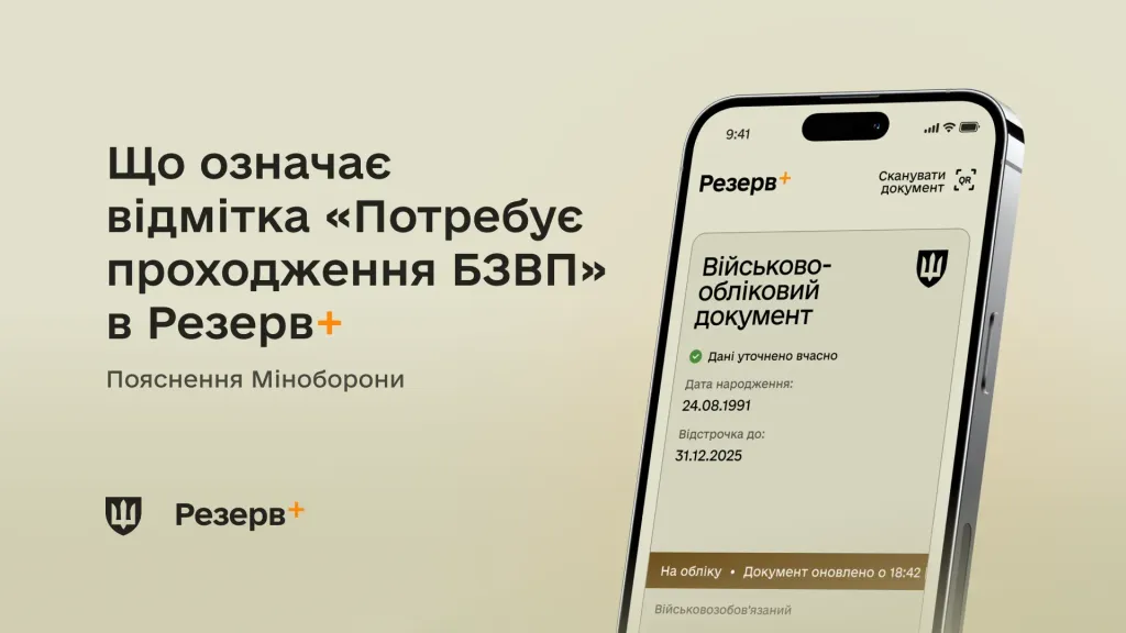 Що означає відмітка «ВОС-999» в Резерв+