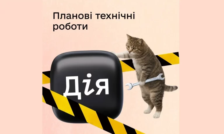 Дія, технічні роботи