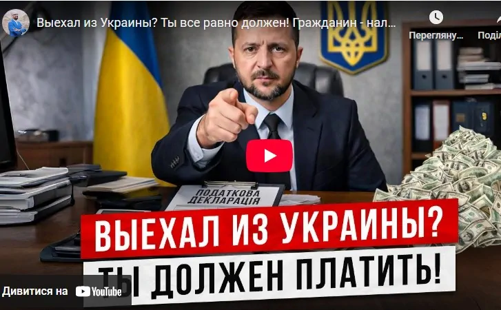 Выезд из Украины не освобождает человека от обязанности платить налоги в Украине