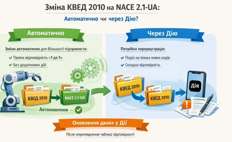 Зміна КВЕД 2010 на NACE 2.1-UA