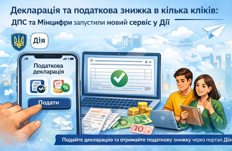 Декларація та податкова знижка через Дію: як подати документи онлайн