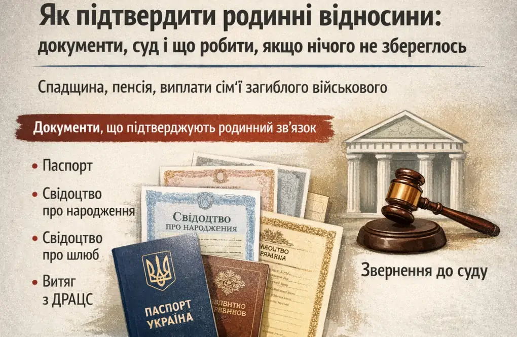 Как подтвердить родственные отношения: документы, суд и что делать, если ничего не сохранилось 1 Як підтвердити родинні відносини