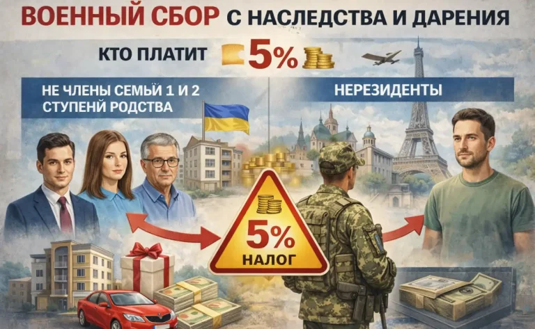 Військовий збір зі спадщини та дарування: хто платить 5% і хто має право на звільнення