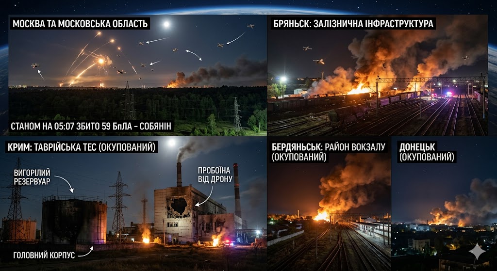 От Крыма до Москвы: военные объекты россиян снова подверглись мощной атаке БпЛА 1 b228cfb1 88ba 4ba6 8d53 b31e0f0a5f34