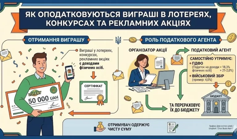 Виграш у лотерею, конкурсі чи рекламній акції: коли доведеться поділитися з державою