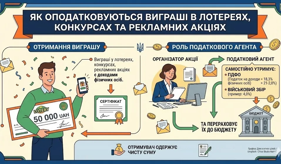 Виграш у лотерею, конкурсі чи рекламній акції: коли доведеться поділитися з державою