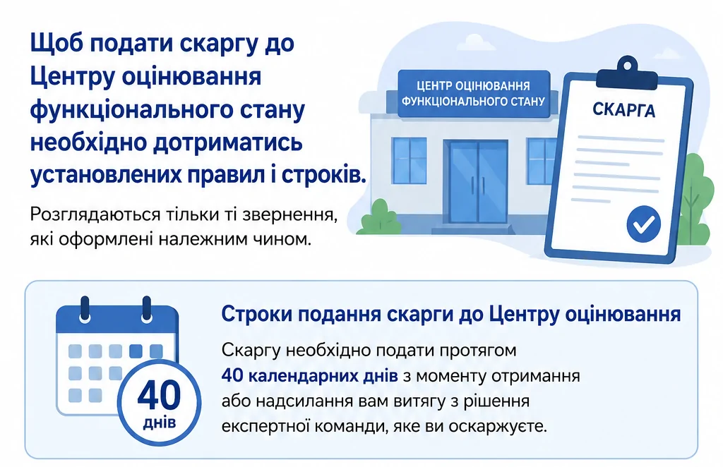 Оскарження оцінювання повсякденного функціонування