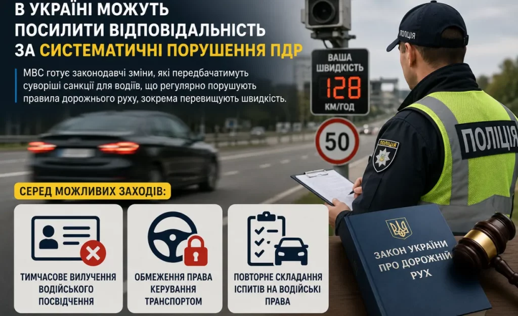 Посилення відповідальності за порушення правил дорожнього руху