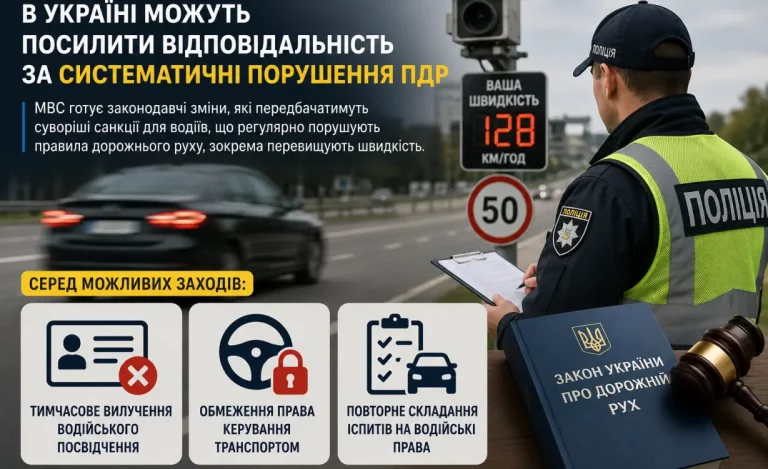 Посилення відповідальності за порушення правил дорожнього руху