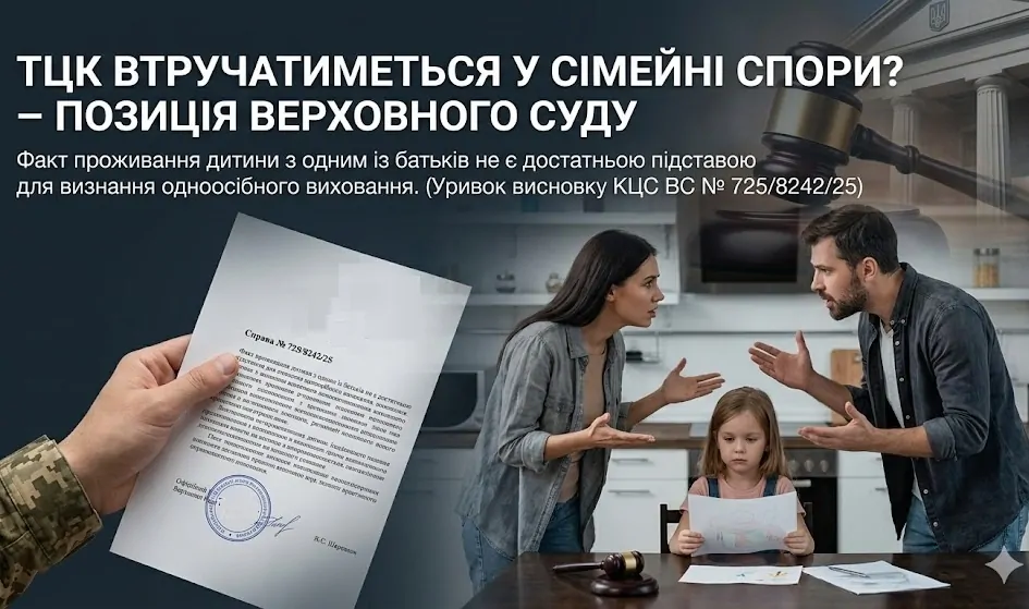 Право ТЦК оскаржувати сімейні спори: що вирішив Верховний Суд