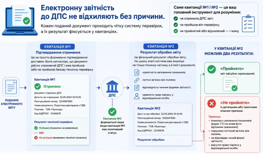 Электронная налоговая отчетность: что означают квитанции №1 и №2 1 Електронна податкова звітність: що означають квитанції №1 і №2