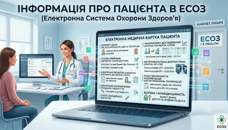 Данні пацієнта в електронній системі охорони здоров'я (ЕСОЗ)