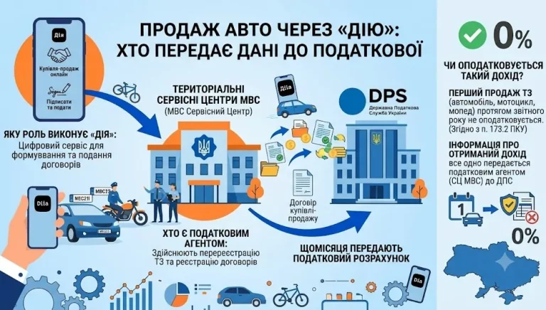 Продаж авто через «Дію»: хто передає дані до податкової