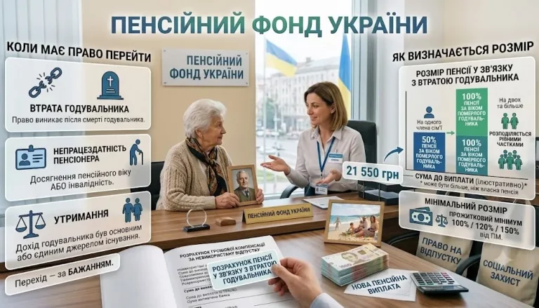 За яких умов вдова може перейти на пенсію померлого чоловіка