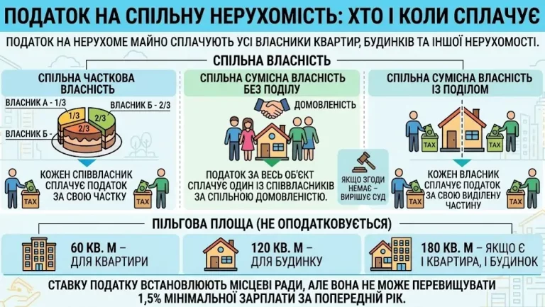 Сплата податку за спільну нерухомість