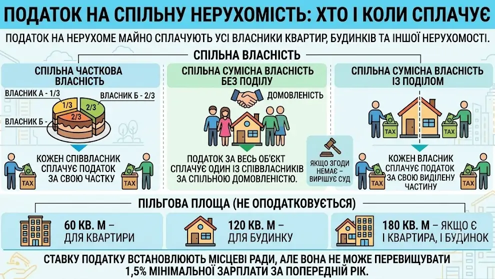 Налог на общую недвижимость: кто обязан его платить 1 Сплата податку за спільну нерухомість