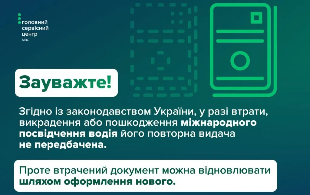 Втрата міжнародного водійського посвідчення
