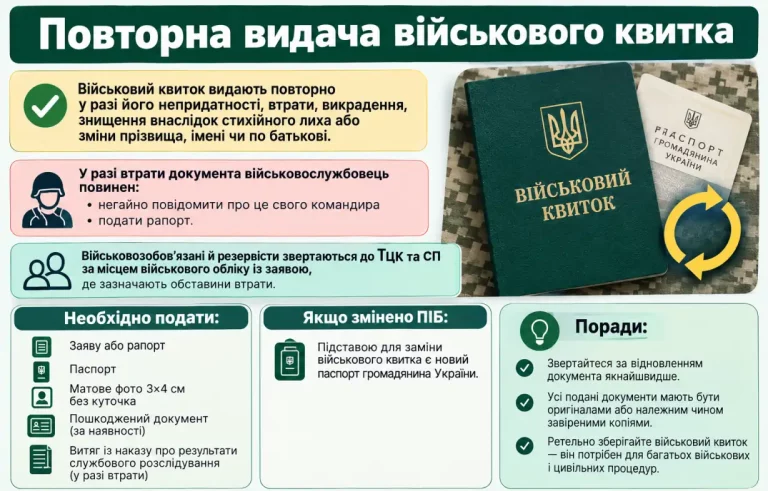 Заміна військового квитка військовозобов'язаного