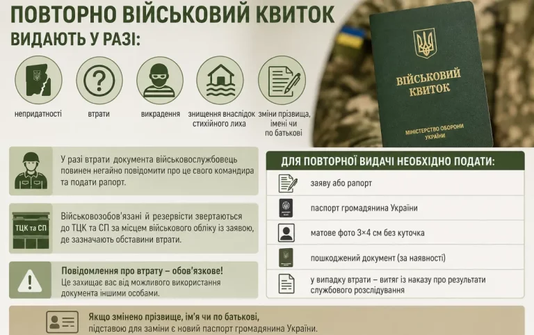 Коли потрібна заміна військового квитка?