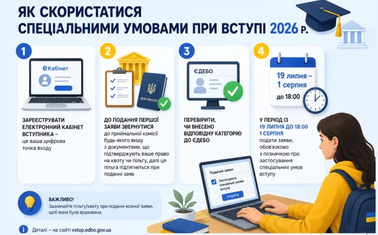 Пільги та квоти при вступі 2026: хто має право і як не проґавити свій шанс