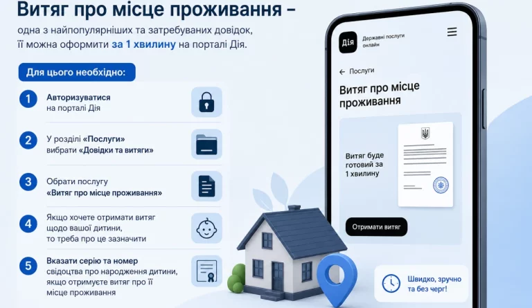 Витяг про місце проживання, як отримати – роз’яснення