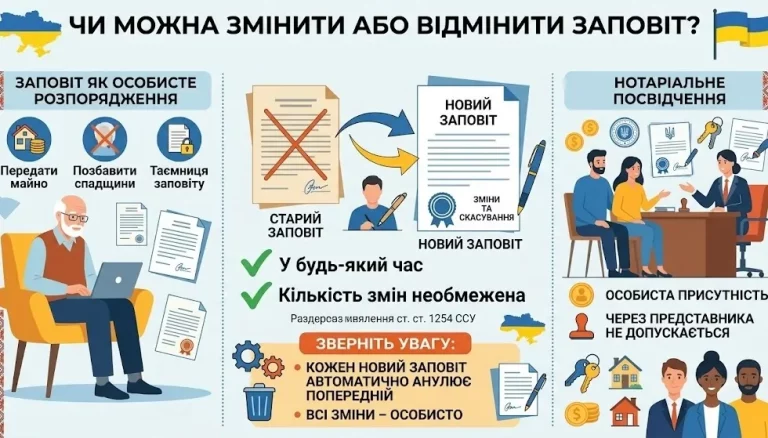 Зміна чи скасування заповіту