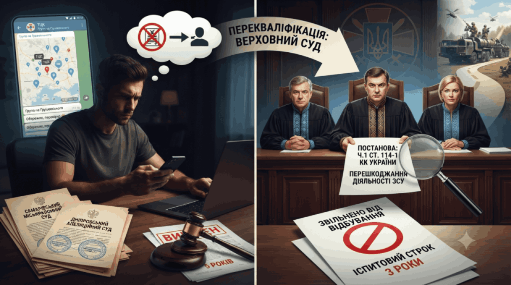 Pereshkodzhannya zakonniy diyalʹnosti ZSU cherez Telegram kanaly
