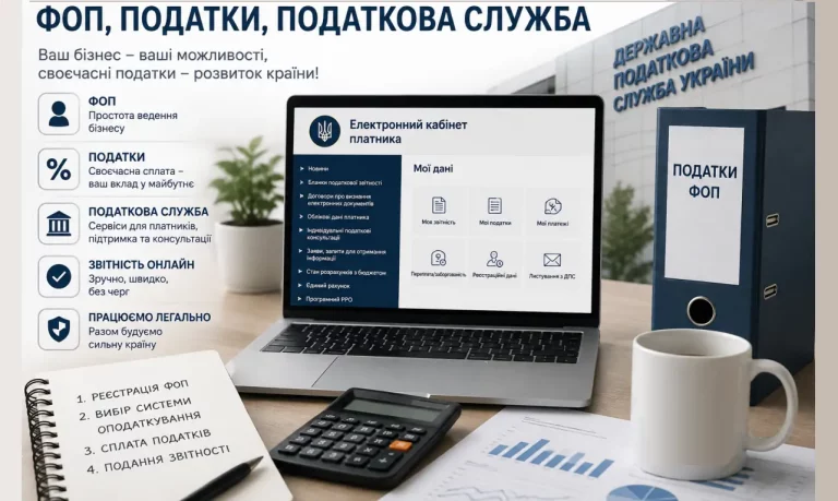 ФОП, податки, податкова звітність