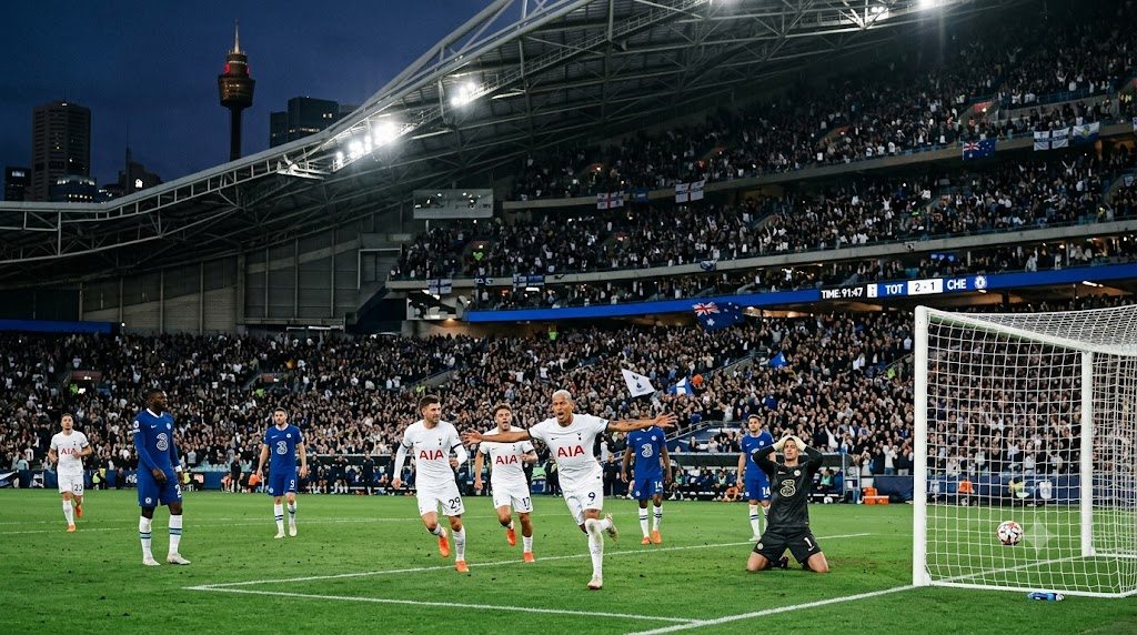 kak tottenkhem vdesyaterom vyrval pobedu u chelsi na 92 y minute shou v sidnee na 83 tysya
