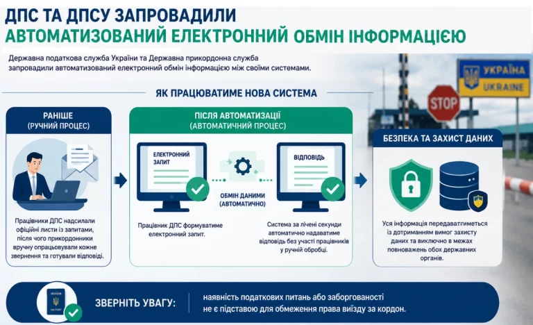 Електронний обмін інформацією між ДПС та Держприкордонслужбою