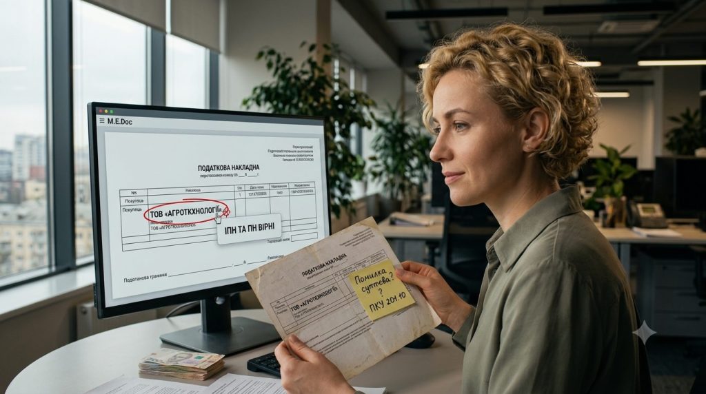 opechatka v nazvanii pokupatelya kogda nalogovaya nakladnaya vsyo eshchyo rabotaet