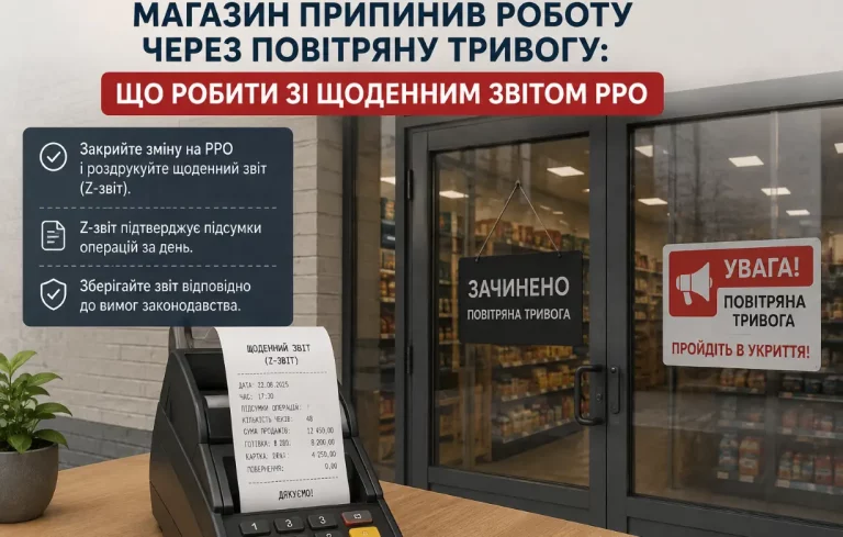 Закриття торгової точки в тривогу