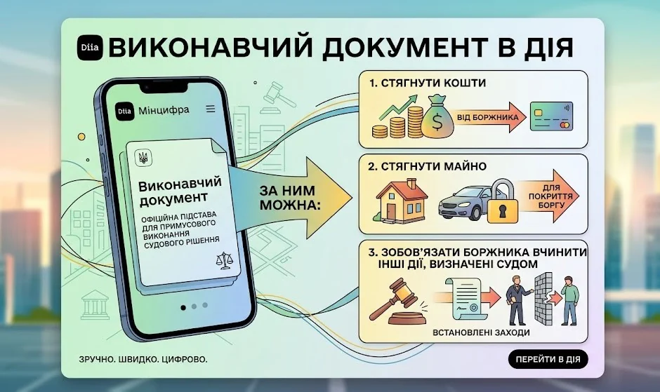Нове в Дія: виконавчий документ