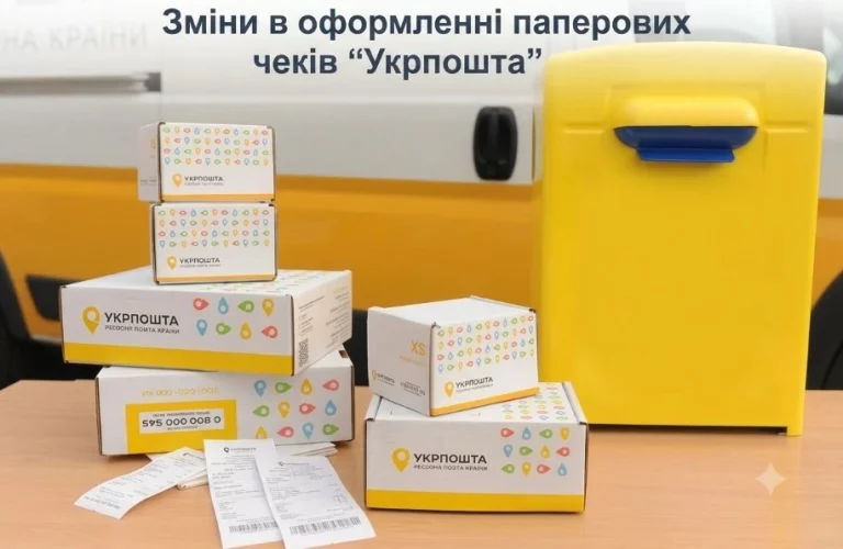 Персональні дані на паперових чеках «Укрпошта»