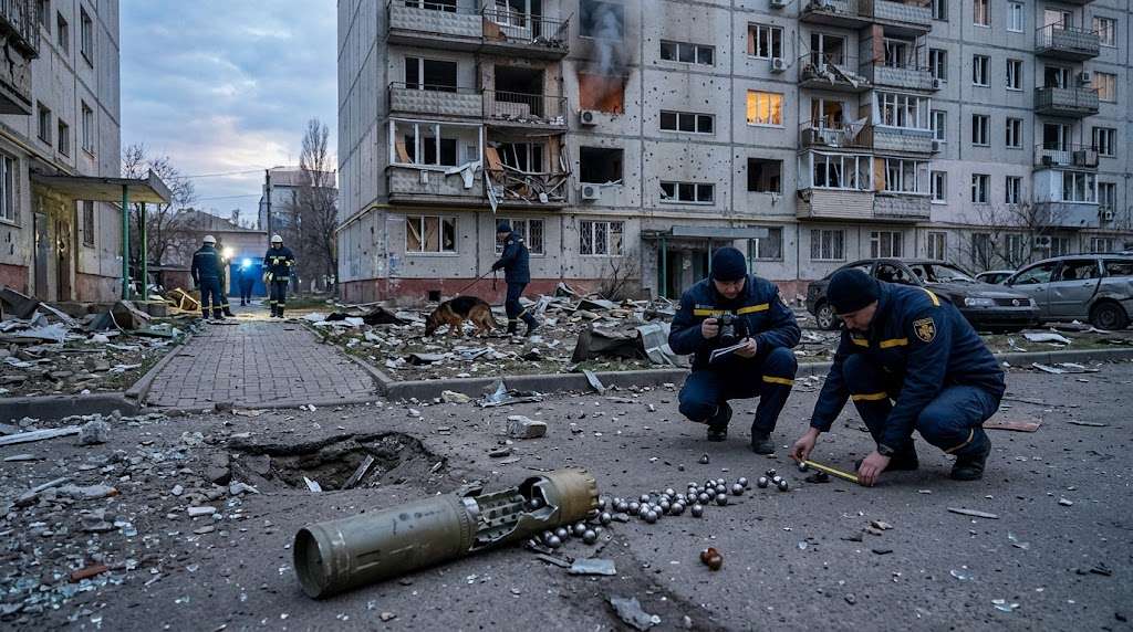 Дрон з касетним зарядом над Одесою: як зібрати докази після воєнного обстрілу 1 Dron z kasetnym zariadom nad Odesoiu