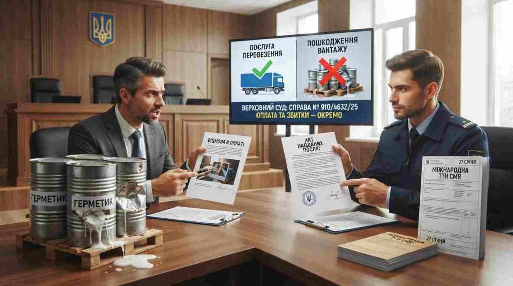 Oplata perevezennya pry poshkodzhenni vantazhu