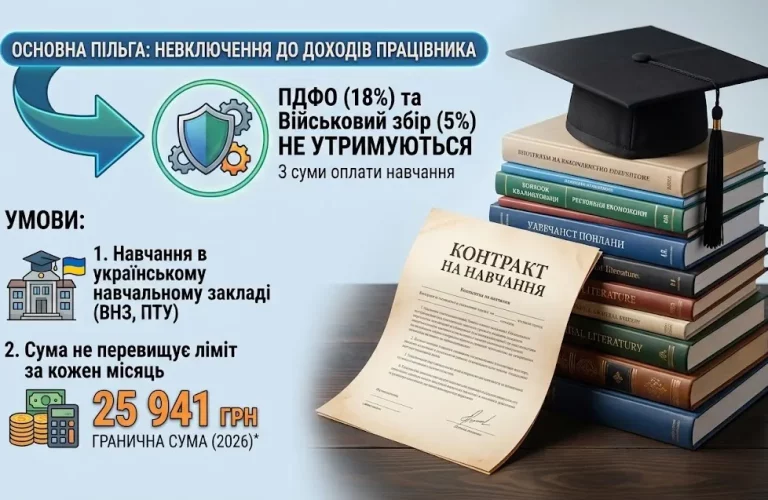 Оплата навчання, пільги для роботодавця