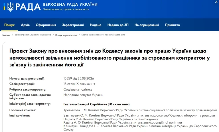 Звільнення мобілізованого працівника