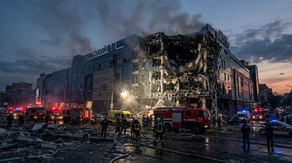 Ataka na torhovyi tsentr u Kharkovi