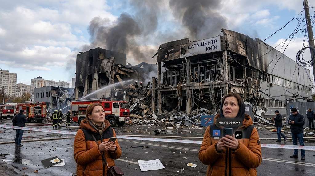 Ataky na data tsentry v Kyievi