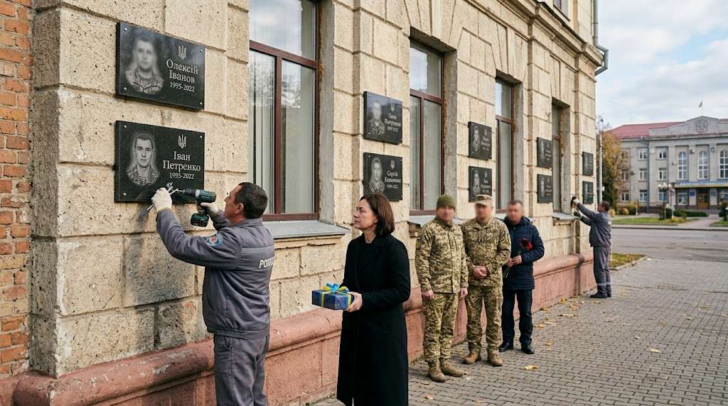 Memorialni doshky zahyblym zakhysnykam u Poltavi