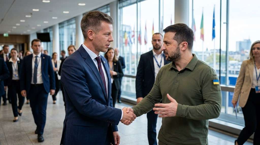 Zustrich Zelenskoho ta Madiara v Briusseli