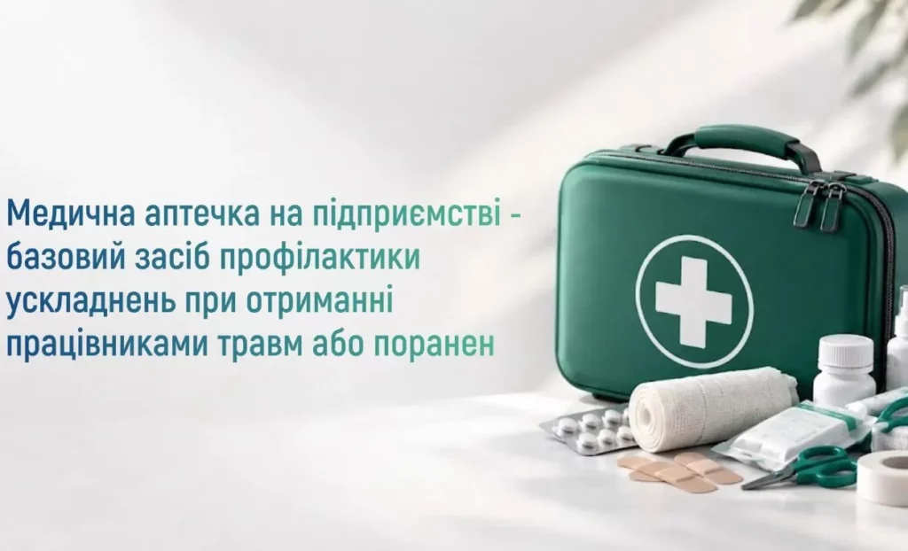 Медична аптечка на робочому місці: що в ній має бути за вимогами охорони праці